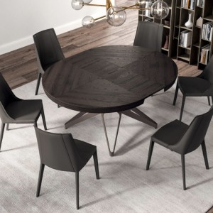 Mesa extensible Big Round para comedor de Ozzio Design