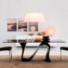 Mesa Wave fija rectangular de Tonin casa. Muebles modernos de hogar.
