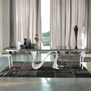 Mesa Wave extensible de Tonin casa. Muebles modernos de hogar.