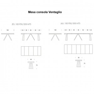 Consola Ventaglio extensible de Tonin casa. Diseño versatil y moderno.