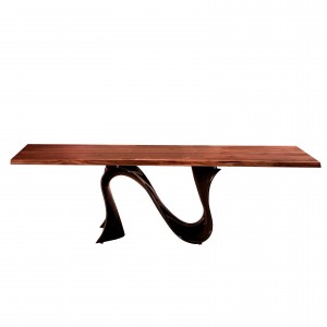 Mesa Wave Fija Madera Maciza de Tonin casa. Muebles modernos de hogar.