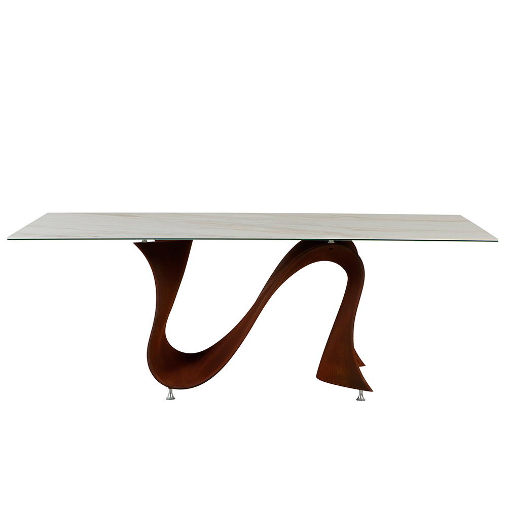 Mesa Wave fija rectangular de Tonin casa. Muebles modernos de hogar.