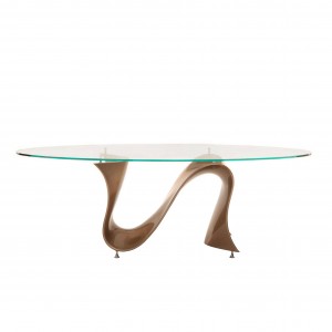 Mesa Wave fija elíptica de Tonin casa. Muebles modernos de hogar.