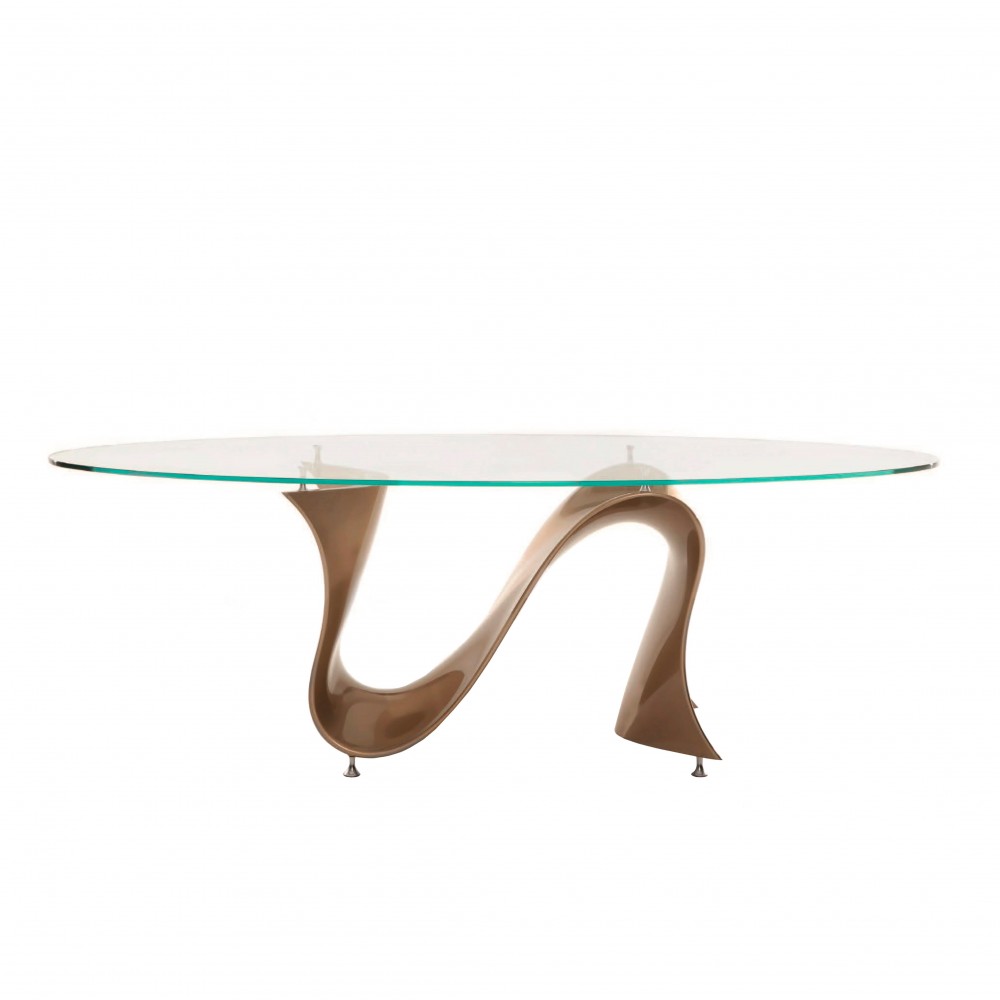 Mesa Wave fija elíptica de Tonin casa. Muebles modernos de hogar.