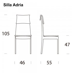 Silla Adria de Tonin casa. Muebles modernos de hogar.