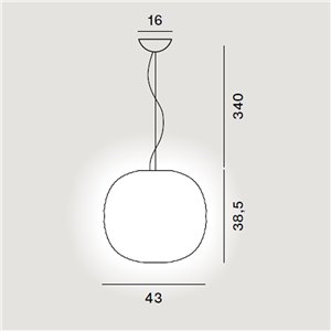 Lámpara de suspensión Gem de Foscarini. Lámparas de diseño contemporáneo.