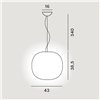 Lámpara de suspensión Gem de Foscarini. Lámparas de diseño contemporáneo.