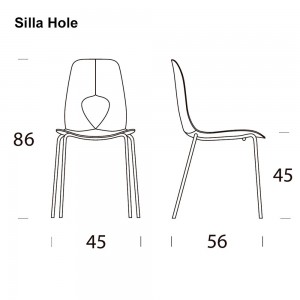 Silla Hole Metal de Tonin casa. Muebles modernos de hogar.
