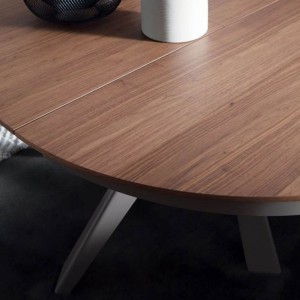 Mesa extensible Emisfero Legno de comedor o salón de Ozzio design.