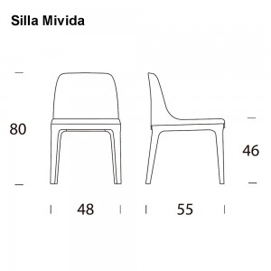 Silla Mivida de Tonin casa. Muebles modernos de hogar.
