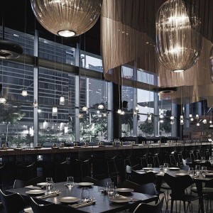 Lámpara suspensión Plass Grande Foscarini. Lampara moderna para salón.