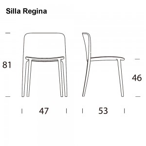 Silla Regina de Tonin casa. Muebles modernos de hogar.
