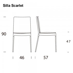 Silla Scarlet de Tonin casa. Muebles modernos de hogar.
