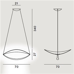 Lámpara de suspensión Plena de Foscarini. Lámparas de diseño moderno.