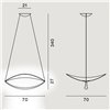 Lámpara de suspensión Plena de Foscarini. Lámparas de diseño moderno.