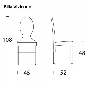 Silla Vivienne de Tonin casa. Muebles modernos de hogar.