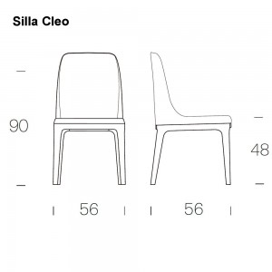 Silla Cleo de Tonin casa. Muebles modernos de hogar.