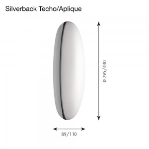 Lámpara Silverback Aplique/Techo de Louis Poulsen.