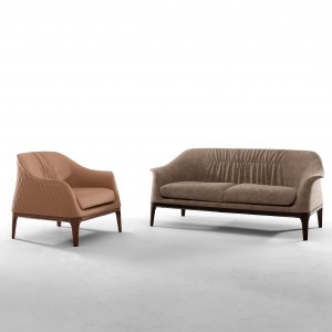 Sofá Tiffany 2 plazas tapizado de Tonin casa. Muebles modernos de hogar.