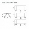 Mesa Eliot CrystalArt Drive de Cattelan Italia con diseño moderno y elegante con acabados de lujo.