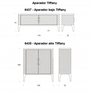 Aparador Tiffany de Tonin casa. Muebles modernos de hogar.