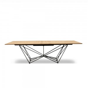 Mesa Fil8 Extensible de Ozzio design. Mesa de madera rectangular.