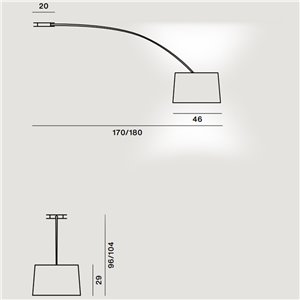 Lámpara de techo Twiggy de Foscarini. Lámparas de techo de diseño moderno.