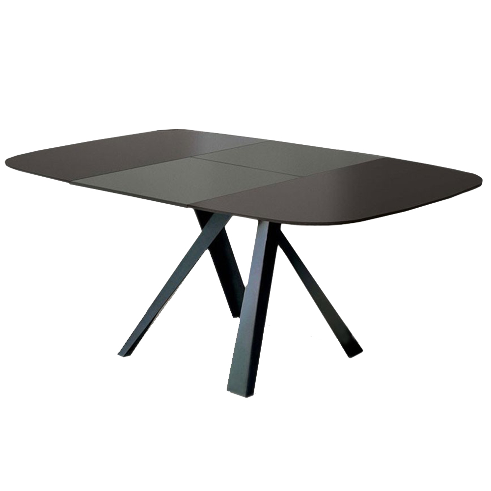 Mesa comedor Bombo Extensible, con sobre de cristal de Ozzio design.