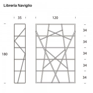 Librería Naviglio de Tonin Casa. Muebles modernos italianos.