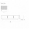Sofá de 3 plazas Onde de Gandia Blasco. Muebles de diseño para exterior.