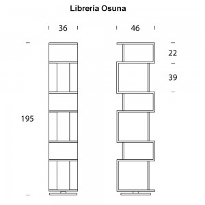 Librería Osuna de Tonin casa. Muebles modernos de hogar.