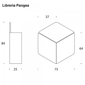 Librería Pangea de Tonin casa. Muebles modernos de hogar.