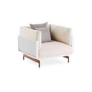 Sillón para exterior Onde de Gandia Blasco. Diseño moderno para jardines y terrazas.