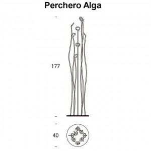 Perchero Alga de Tonin casa. Muebles modernos de hogar.