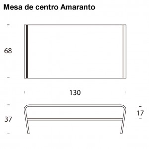 Mesa de centro Amaranto de Tonin casa. Muebles modernos de hogar.