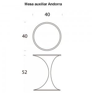 Mesa auxiliar Andorra de Tonin casa. Muebles modernos de hogar.