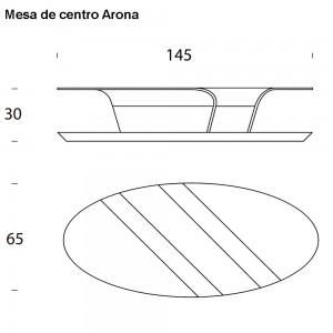 Mesa de centro Arona de Tonin casa. Muebles modernos de hogar.