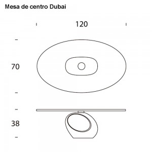 Mesa de centro Dubai de Tonin casa. Muebles modernos de hogar.