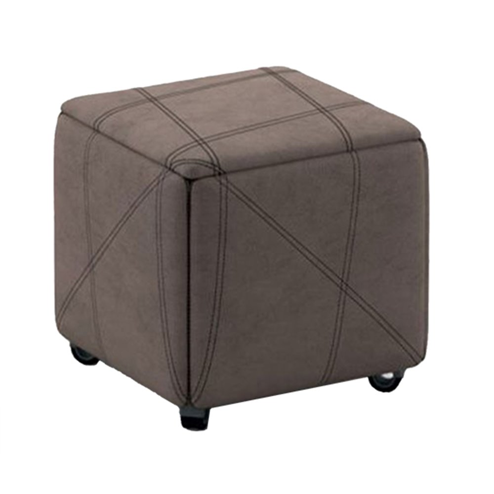 Puff Cubix de Ozzio design. Estructura metálica tapizada en terciopelo o ecopiel