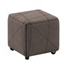 Puff Cubix de Ozzio design. Estructura metálica tapizada en terciopelo o ecopiel