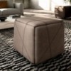 Puff Cubix de Ozzio design. Estructura metálica tapizada en terciopelo o ecopiel