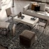 Puff Cubix de Ozzio design. Estructura metálica tapizada en terciopelo o ecopiel
