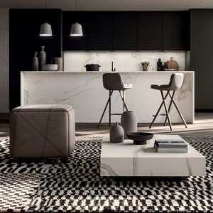 Puff Cubix de Ozzio design. Estructura metálica tapizada en terciopelo o ecopiel