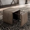 Puff Cubix de Ozzio design. Estructura metálica tapizada en terciopelo o ecopiel