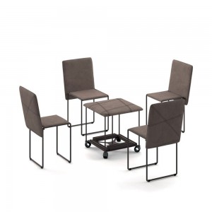 Puff Cubix de Ozzio design. Estructura metálica tapizada en terciopelo o ecopiel