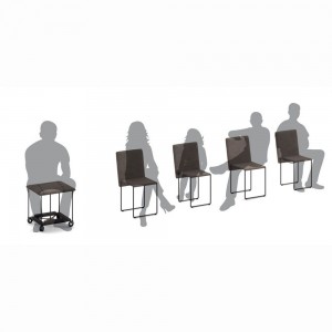 Puff Cubix de Ozzio design. Estructura metálica tapizada en terciopelo o ecopiel