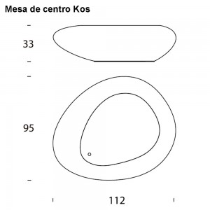 Mesa de centro Kos luz de Tonin casa. Muebles modernos de hogar.