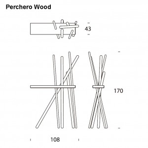 Perchero Wood de Tonin Casa. Muebles modernos italianos.