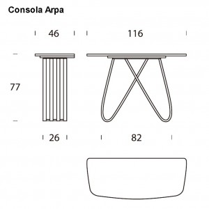 Consola Arpa de Tonin Casa. Muebles modernos italianos.