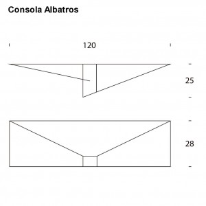 Consola de pared Albatros de Tonin Casa. Muebles modernos italianos.